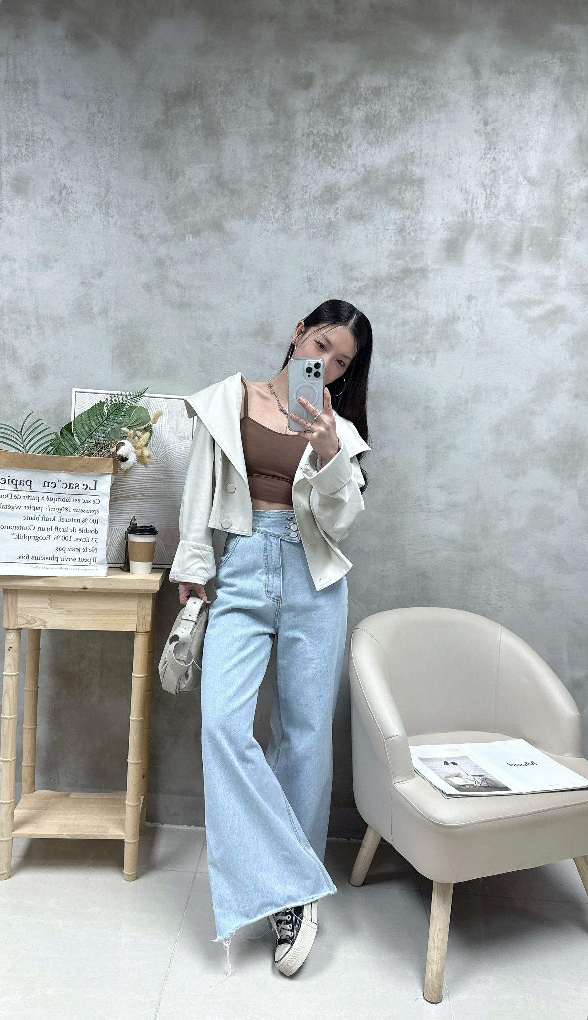 B07 大反領扣鈕外套