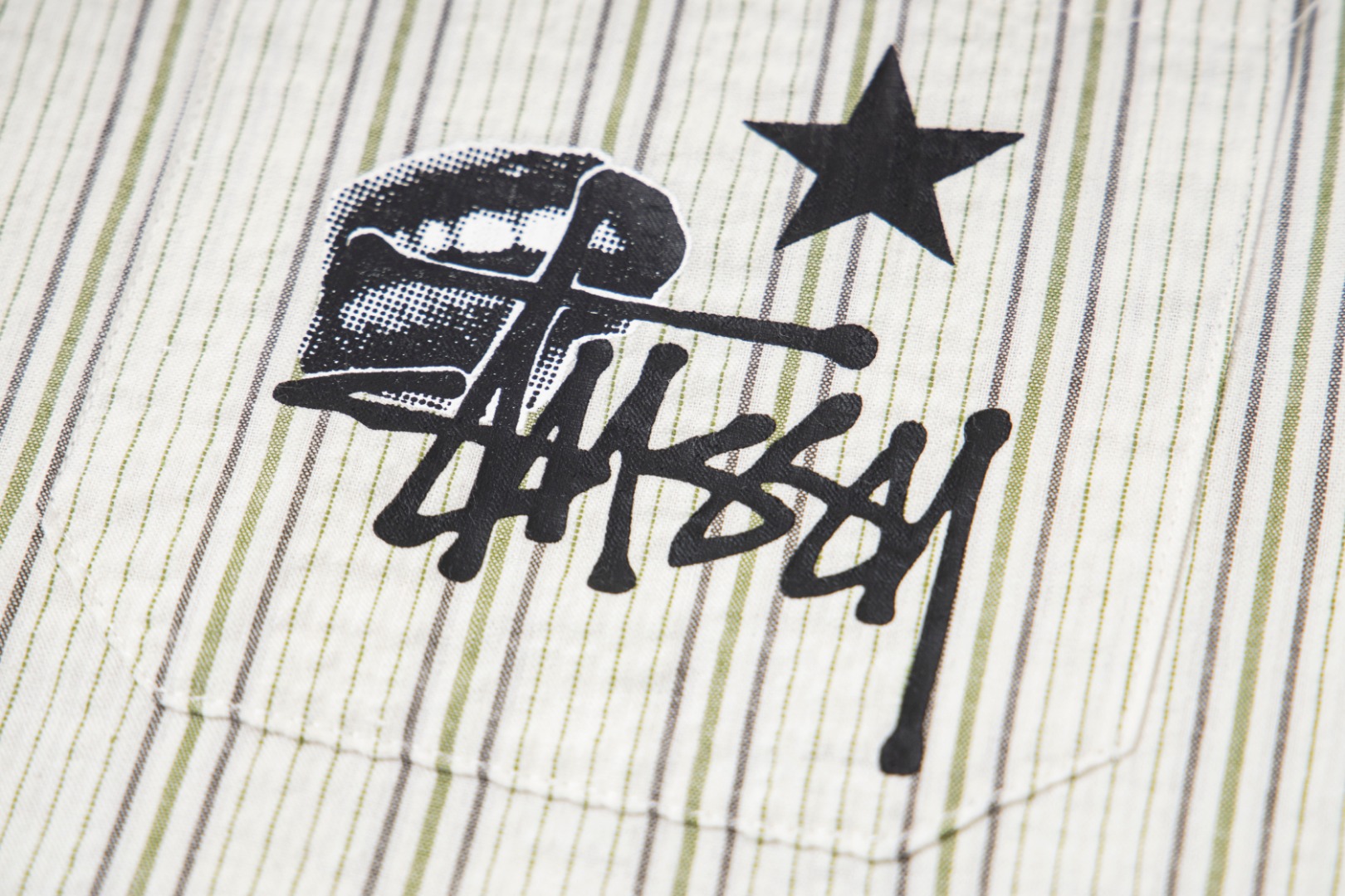 Stussy Striped Star Button-Up Shirt 