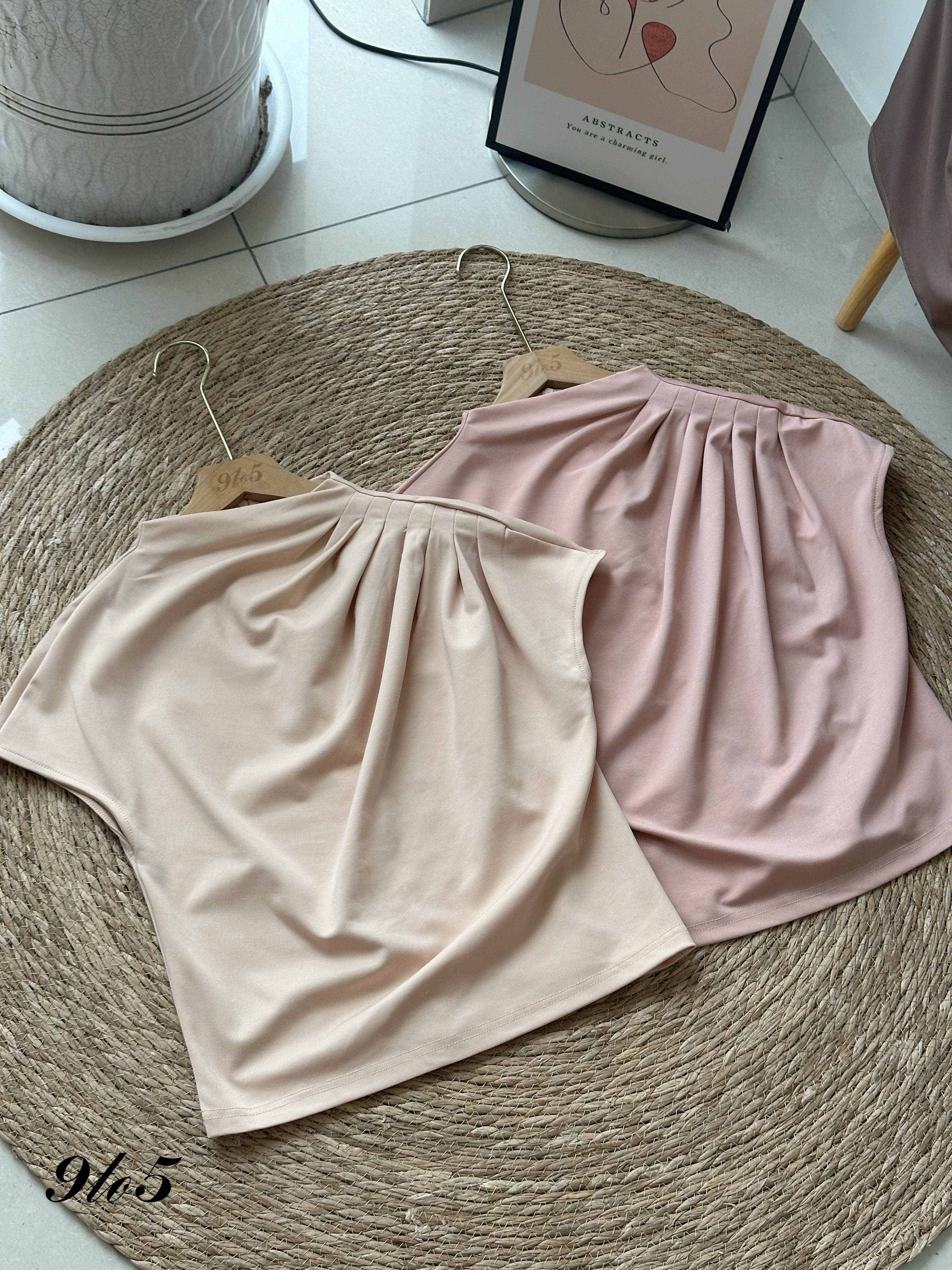 T4159 Mock Neck Ruched Top - 4 Colors 