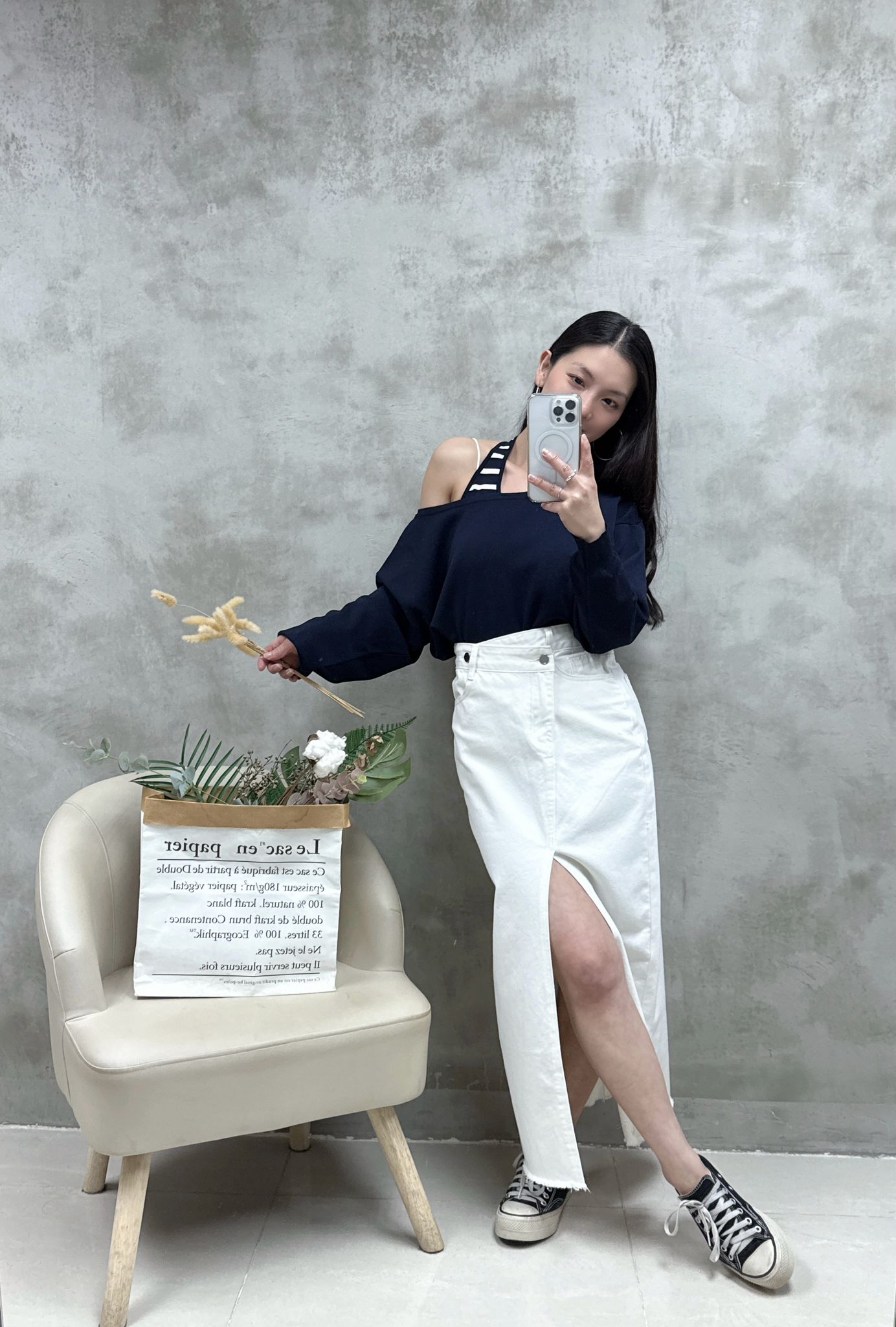 横間背心+露膊Top