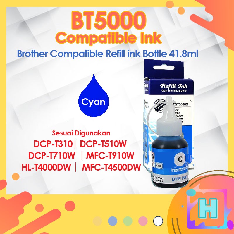 🔥Compatible Brother Refill Ink Bottle BTD60BK BT5000  🔥 For dcp-t310 dcp-t510W dcp-t710DW HL-T4000dw MFC-T4500DW BTD 60