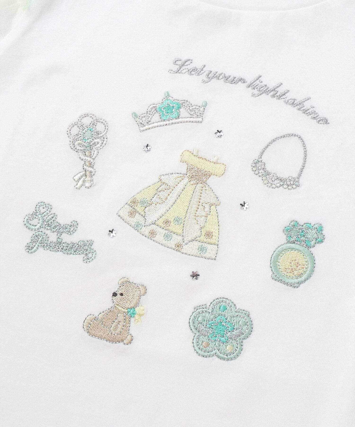 🆕【⭐訂購⭐】  日本直送🌀薄紗袖 公主主題圖案刺繡 短袖Tee［3款選］🌀[ELDA-0035][260426]