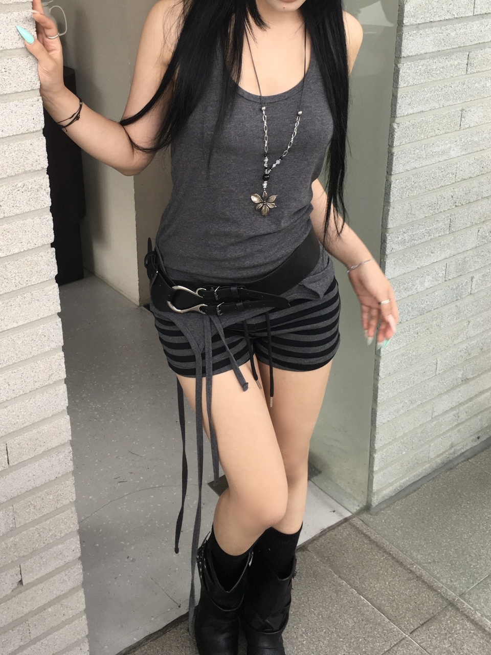 Asymmetric Halter Tank Top