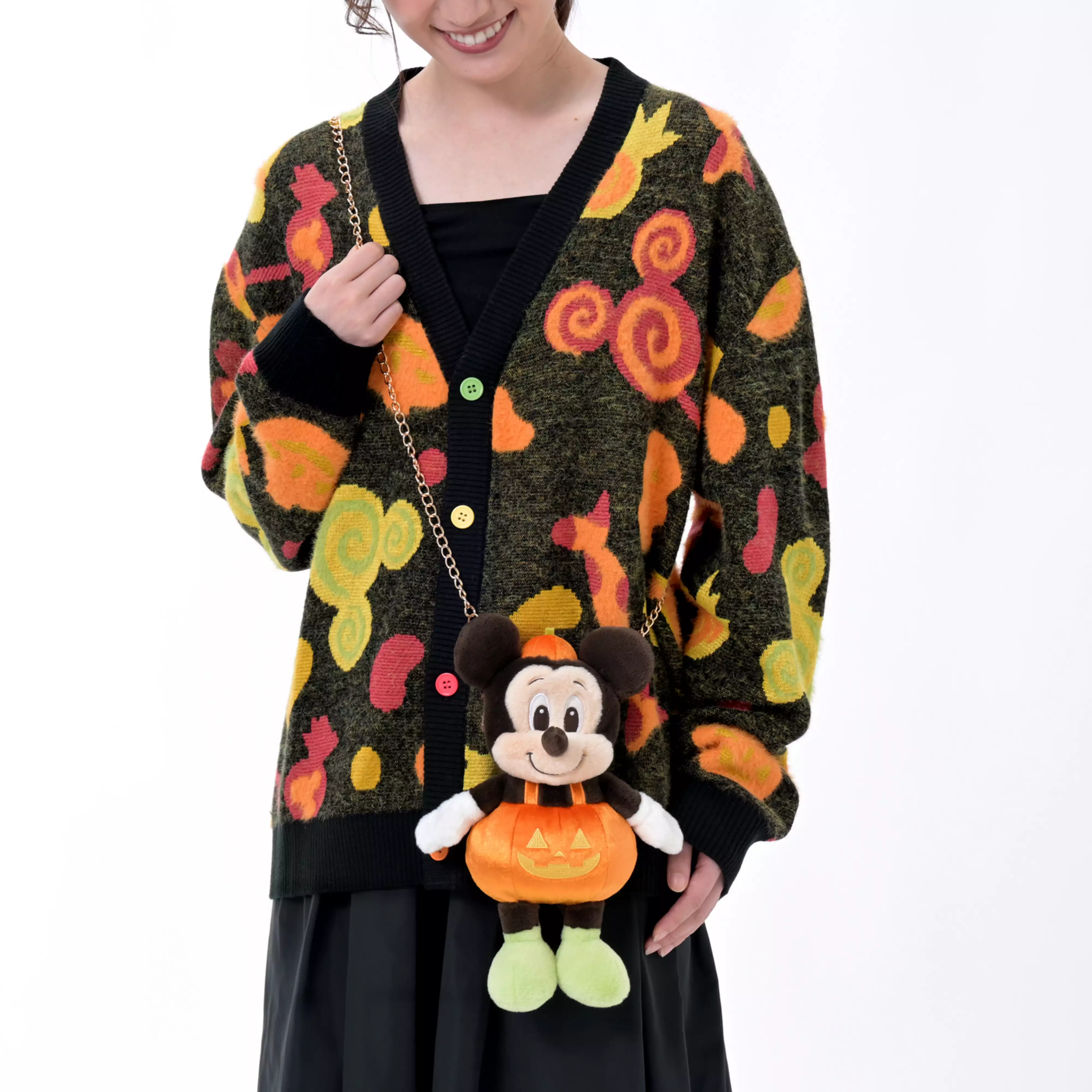 日本預訂📍日本DISNEY HALLOWEEN 2026系列 - 南瓜米奇公仔斜咩袋 不包郵