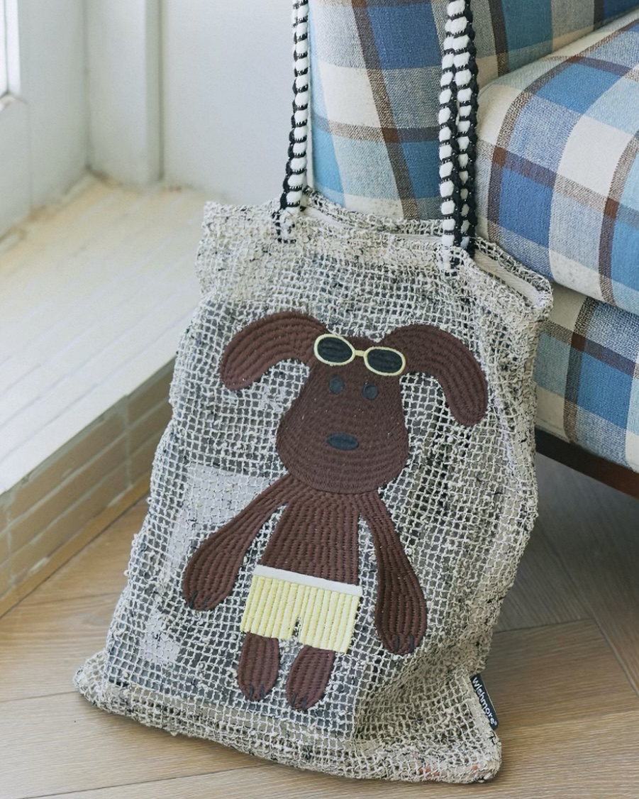 慵懶渡假風網眼托特包