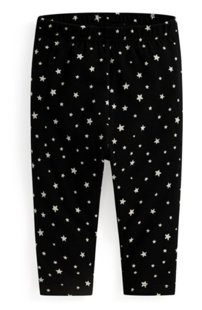 彈力印花九分內搭褲-02-Baby