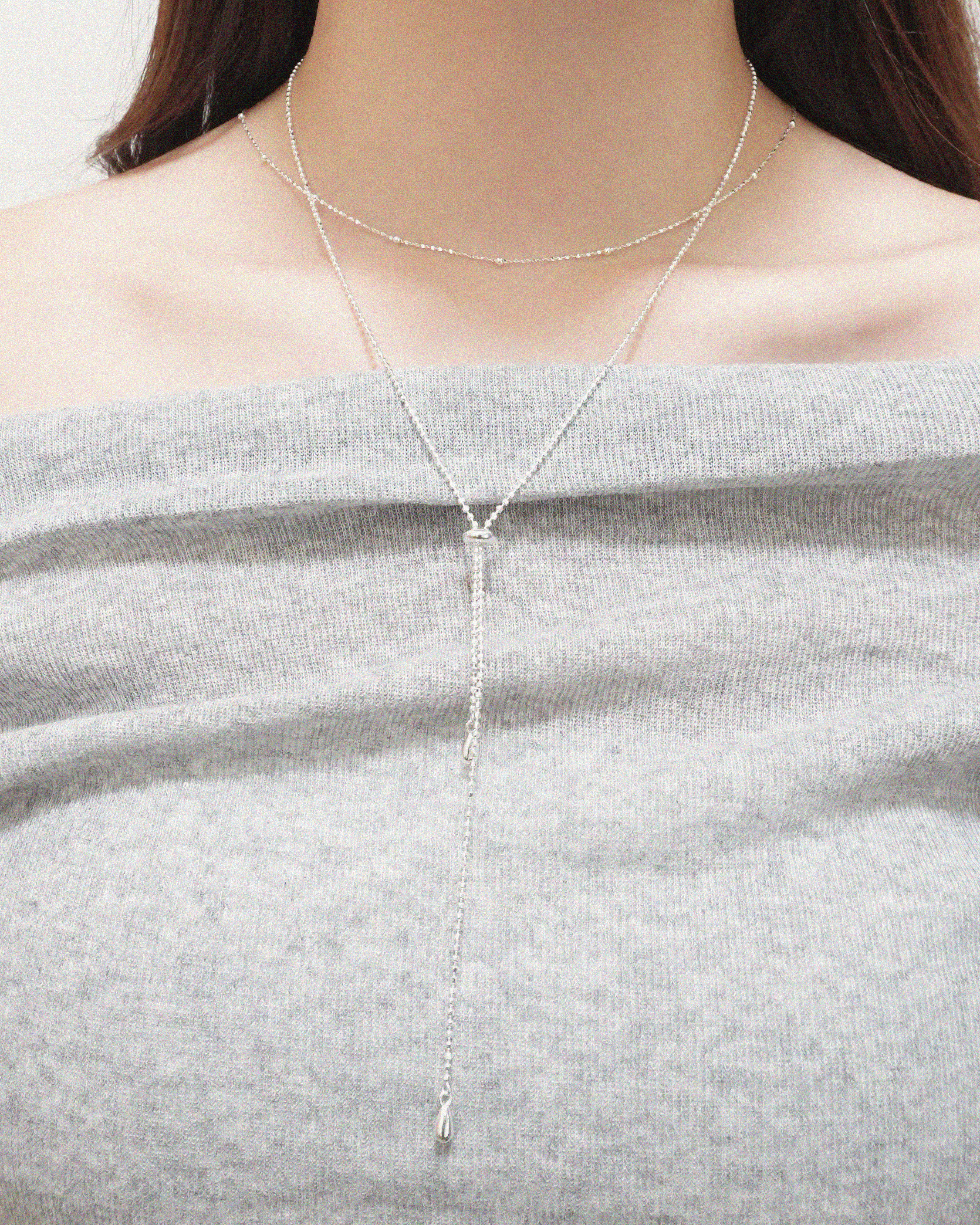 Unique Silver Ball Necklace II