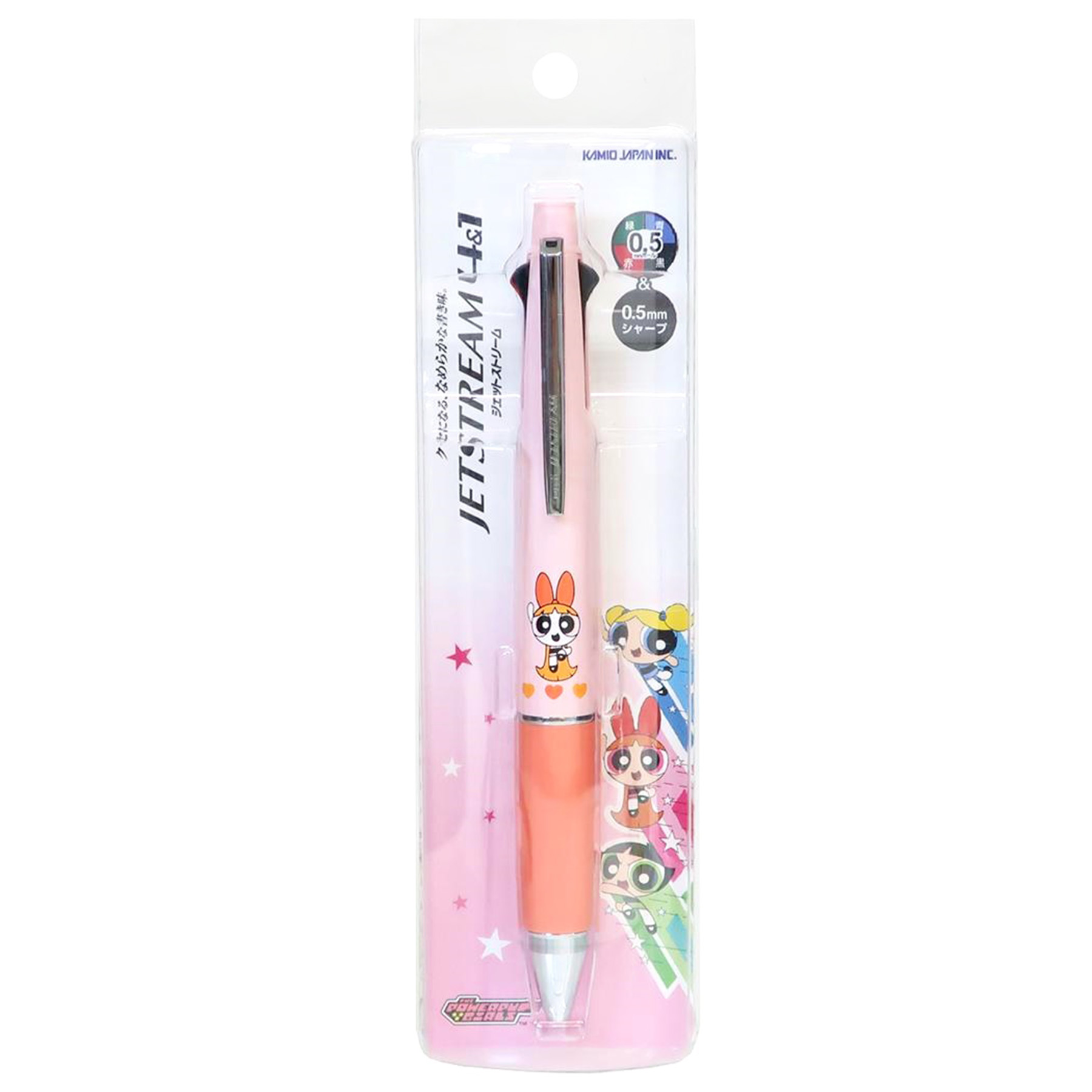現貨｜飛天小女警 The Powerpuff Girls 日本製 uni Jetstream 4&1 多功能 5用筆 0.5mm 4色原子筆 + 0.5mm 鉛芯筆 (308056)