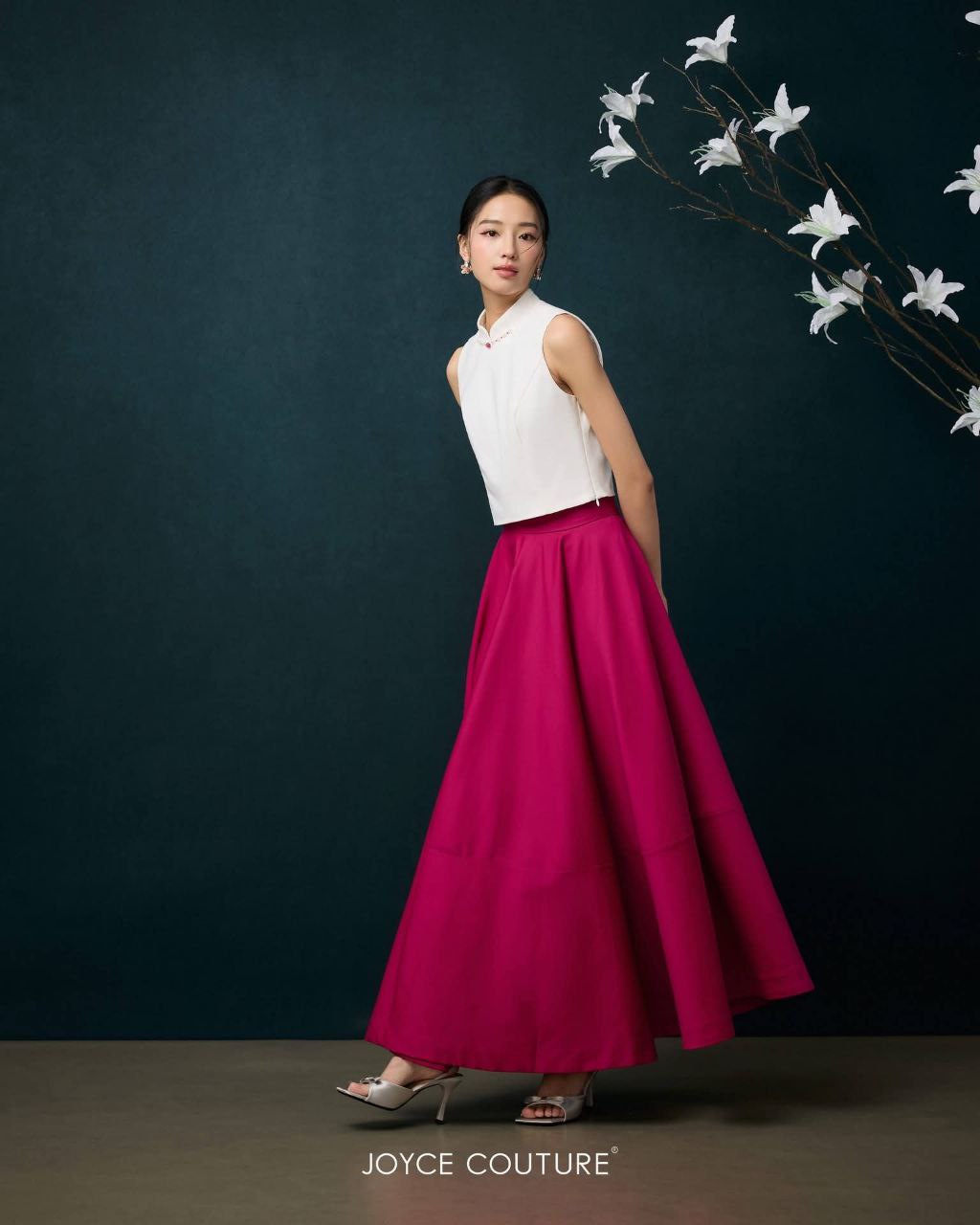 精美高腰修身长半裙 S0083