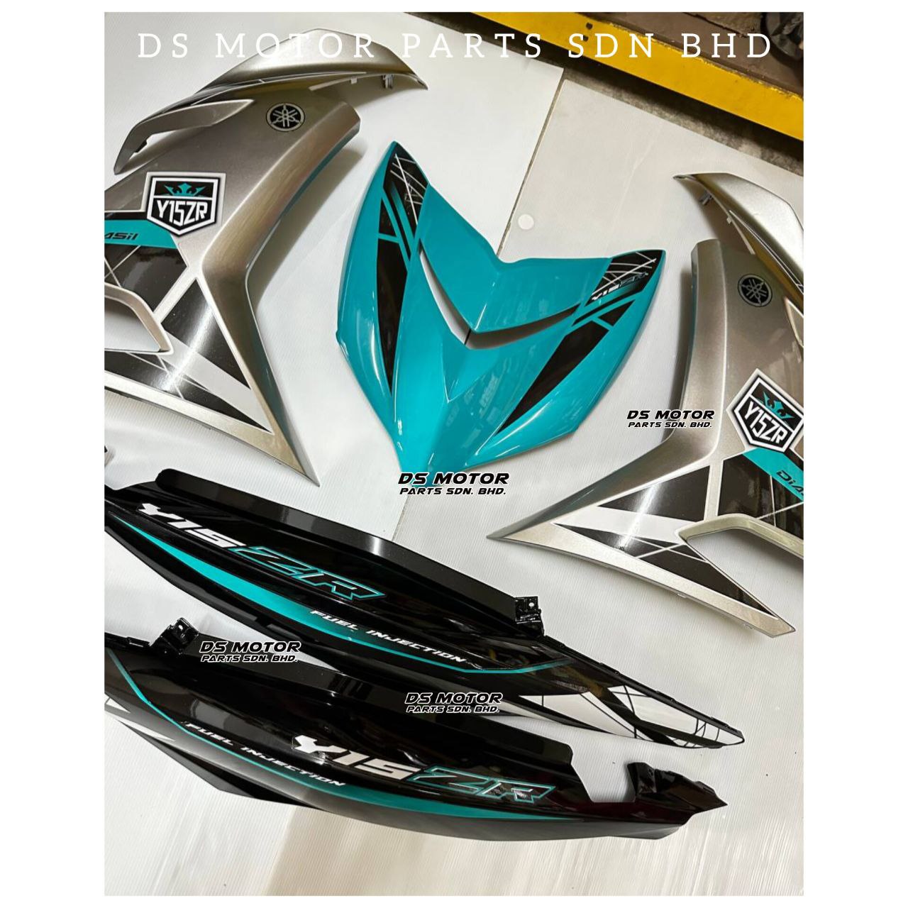 Yamaha Cover Set Y15ZR V2 Exciter King Vietnam Design <2020-30> ( Rm7 Black / Purple Silver / Hijau Silver )