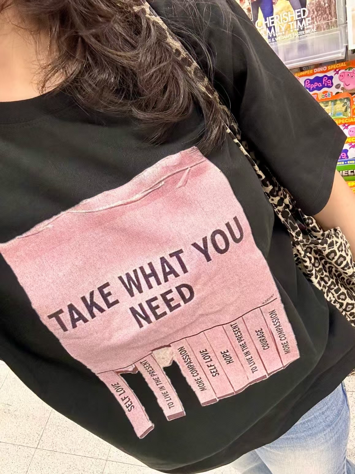 印花英文字print Tee 