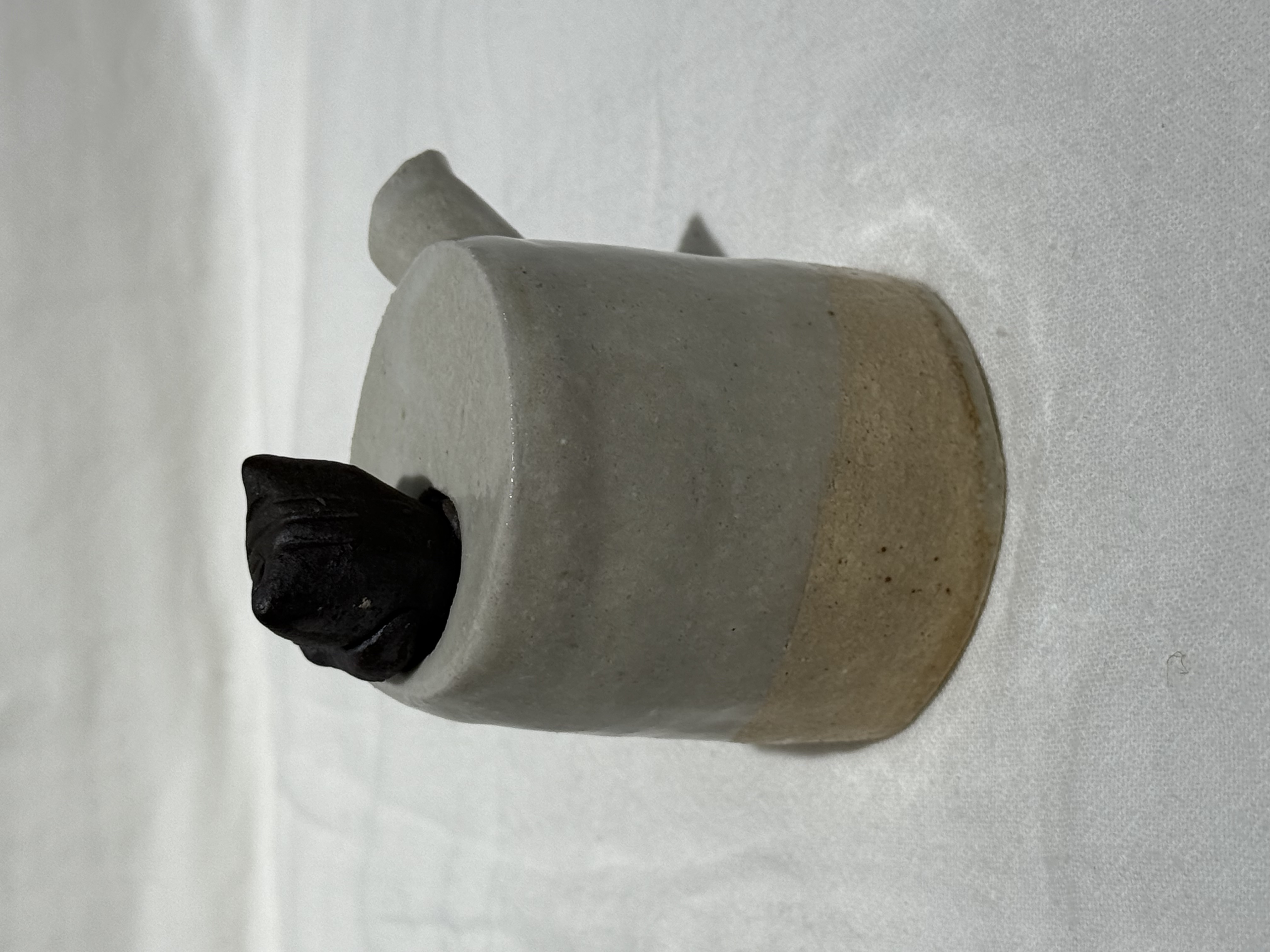 小谷文代 醬油壺 料壺 貓咪蓋子