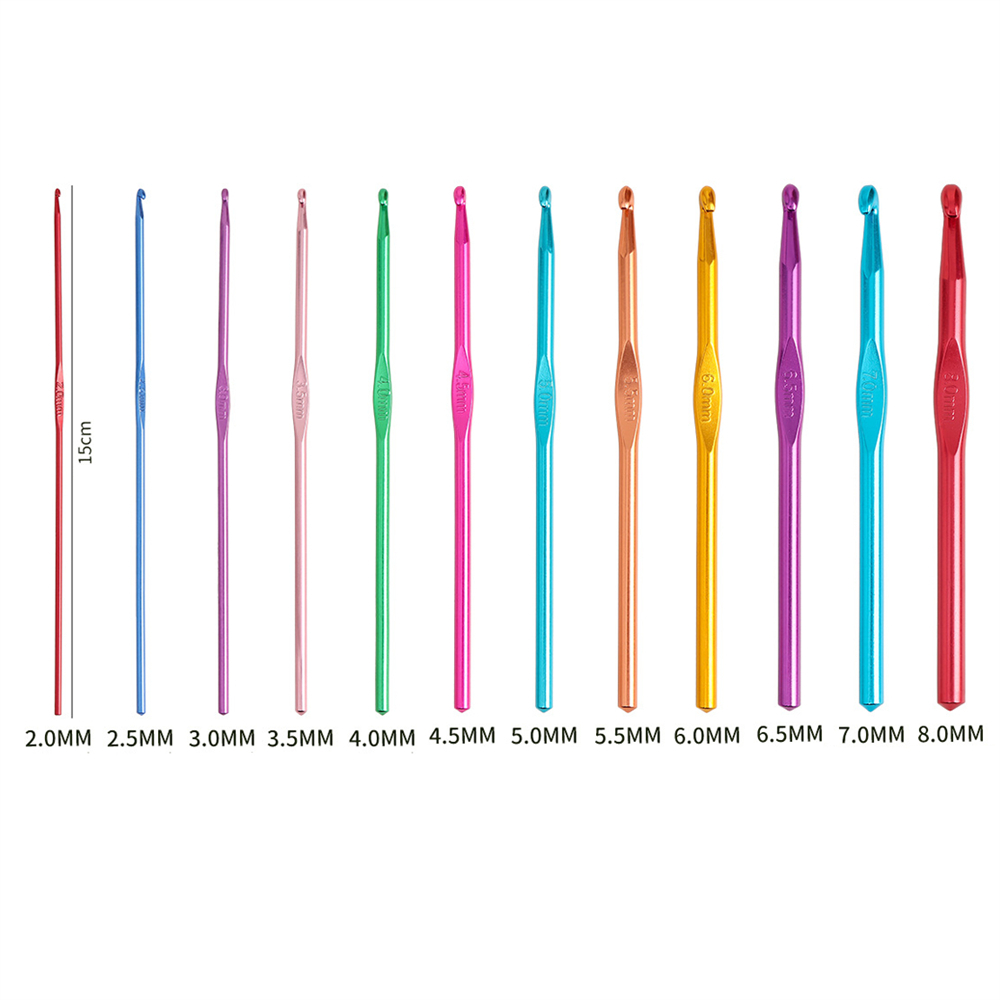 彩色毛衣鉤針 12件套 UA0526