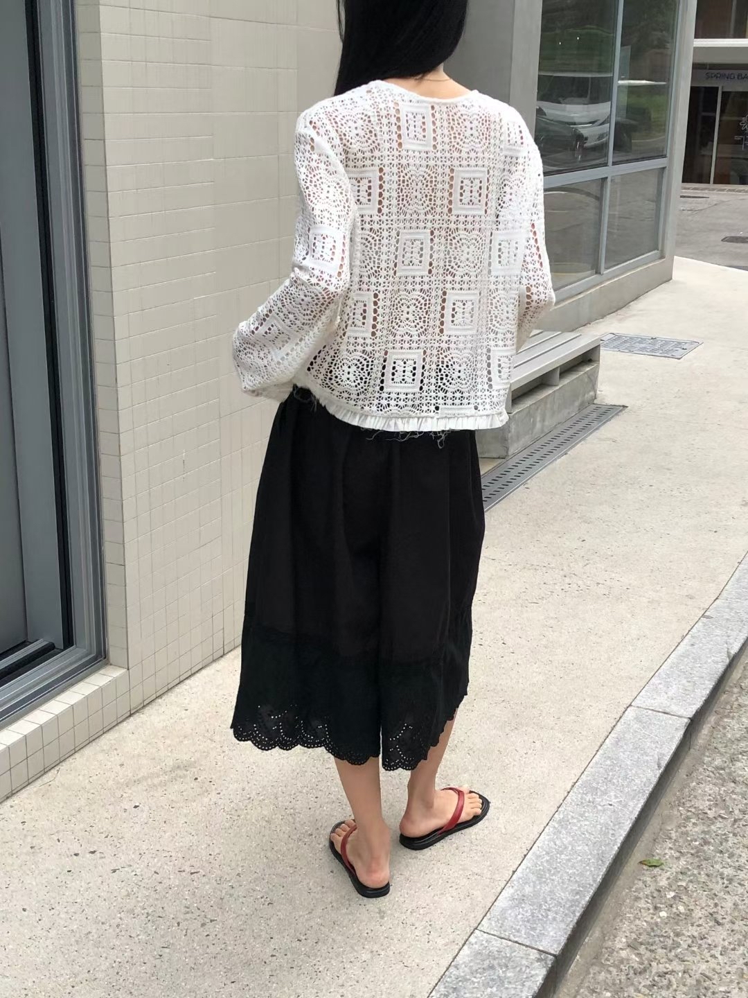 221375 啪鈕通花外套