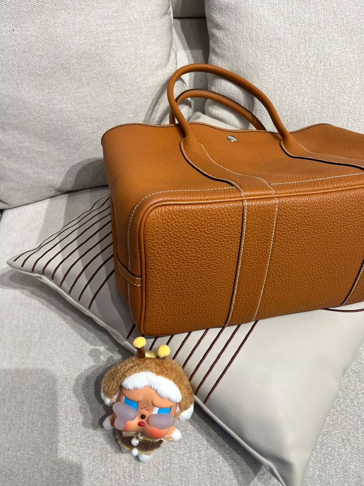 Hermes Garden Party 36 Stamp X Gold TC牛皮 100%Authentic, 98%New ✅Dust bag ✅Box