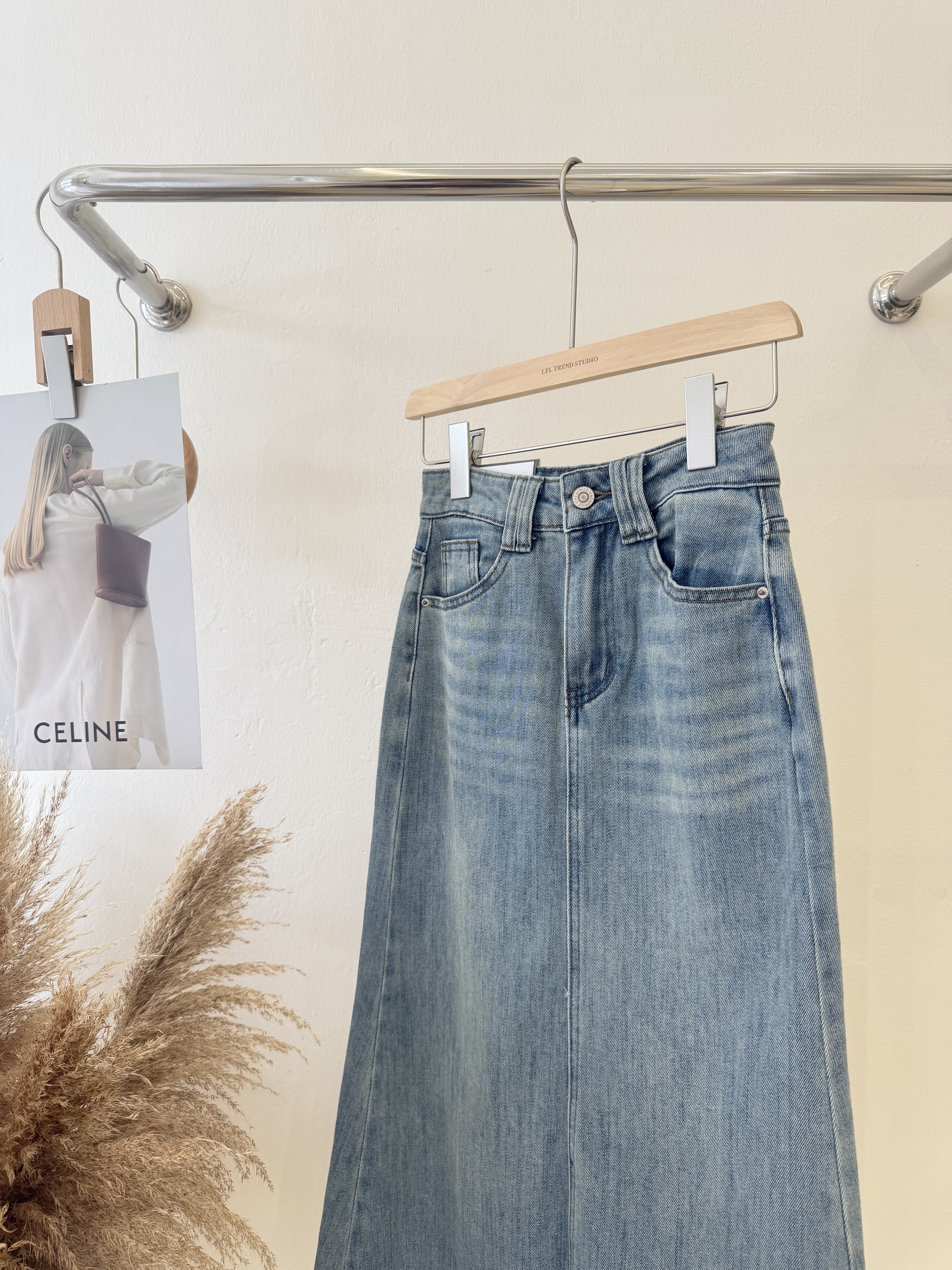 6350 韩系流苏牛仔鱼尾裙