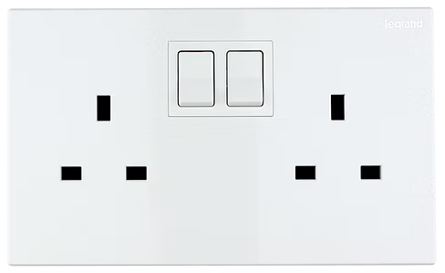 Legrand Galion 白 13A孖蘇有掣 插座