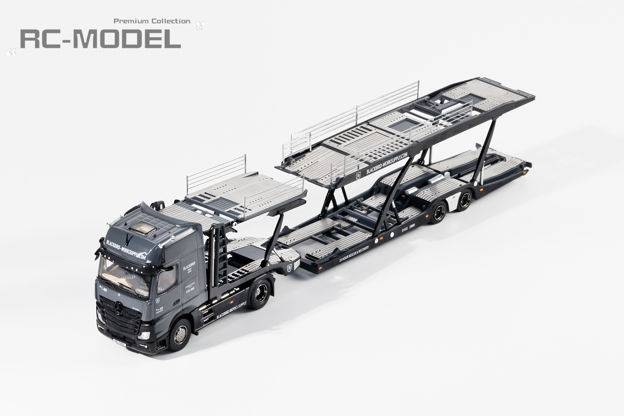 *PRE-ORDER Shadow pro 1/64 Actros Benz Trailer.KS-069-617 Blackbird (LHD)