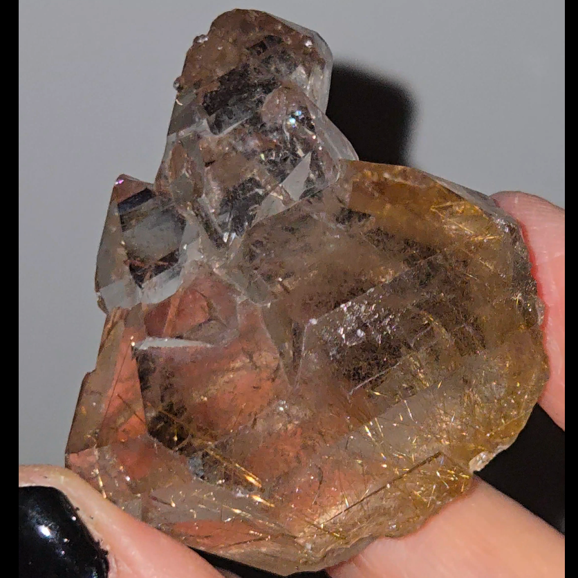 Golden rutilated quartz with elestial formations - RT1439