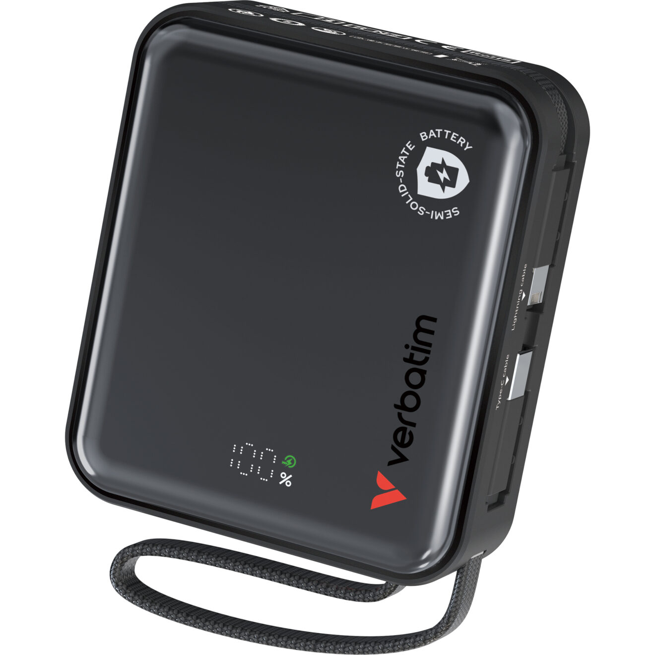 香港行貨 兩年保養 (*3C認證+二維碼）VERBATIM 威寶 SnapQub 10000mAh Qi2.2 L+C 半固態磁吸無線流動充電池 30270/30271