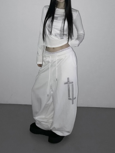 Studded Cross Long Sleeve