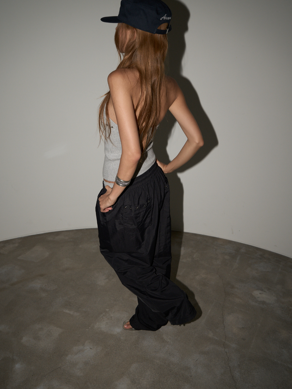 Star Embellished Nylon Pants