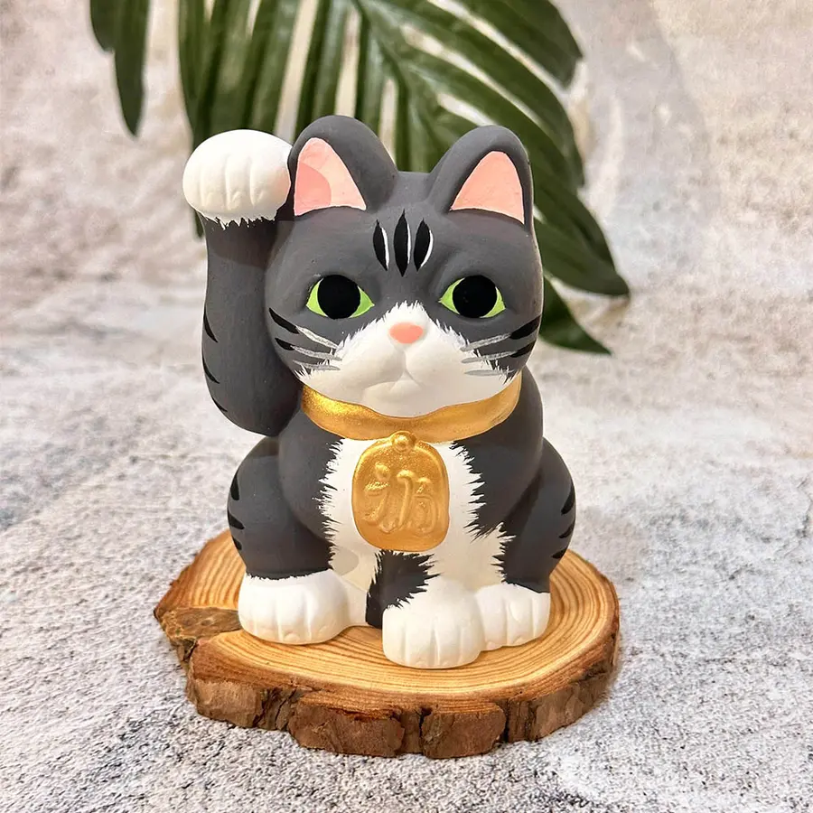 📦訂購 台灣代購 加藤陶器 瀨戶燒手繪陶瓷招財貓 小次郎