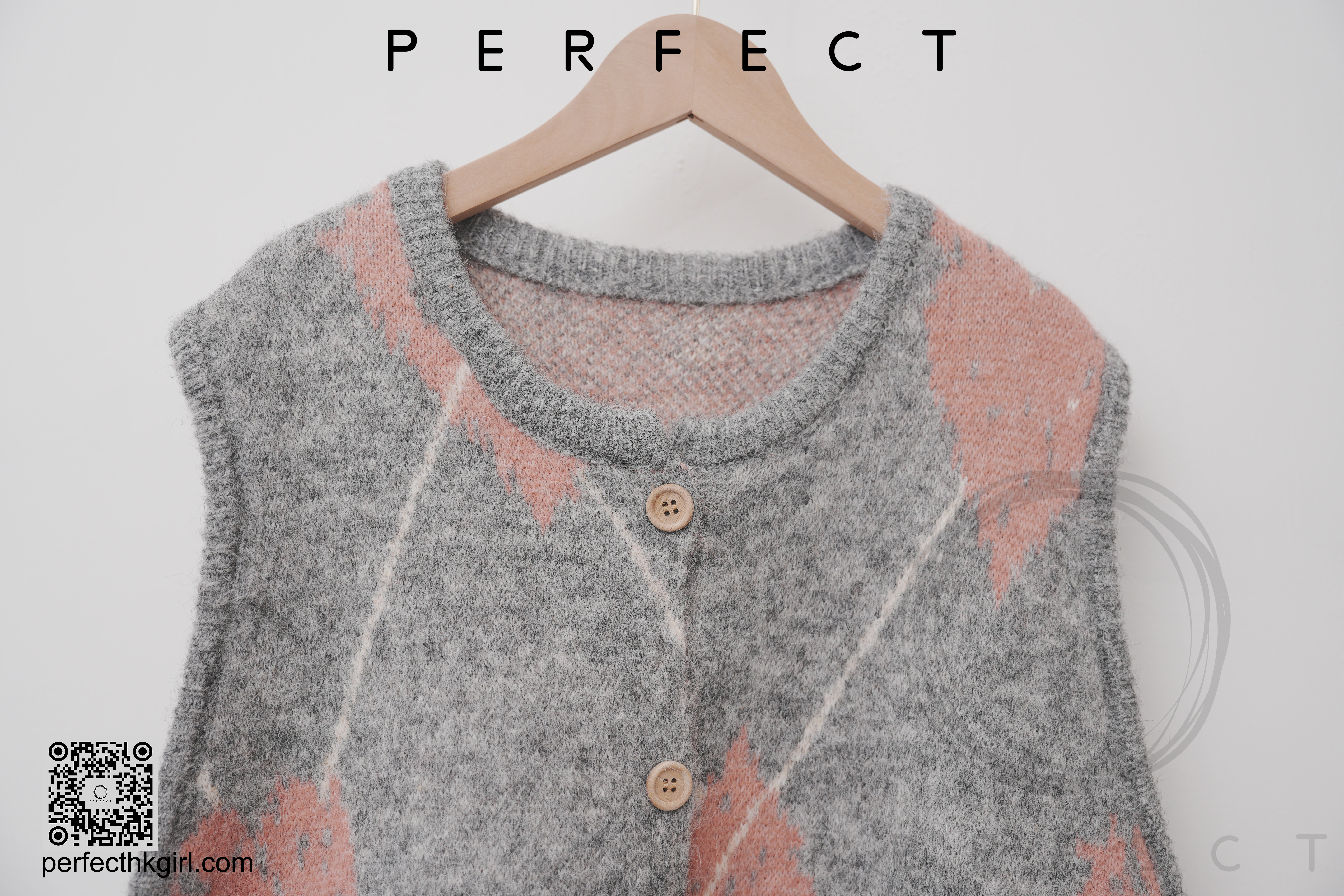 T0047_背心冷外套（可愛灰粉色）