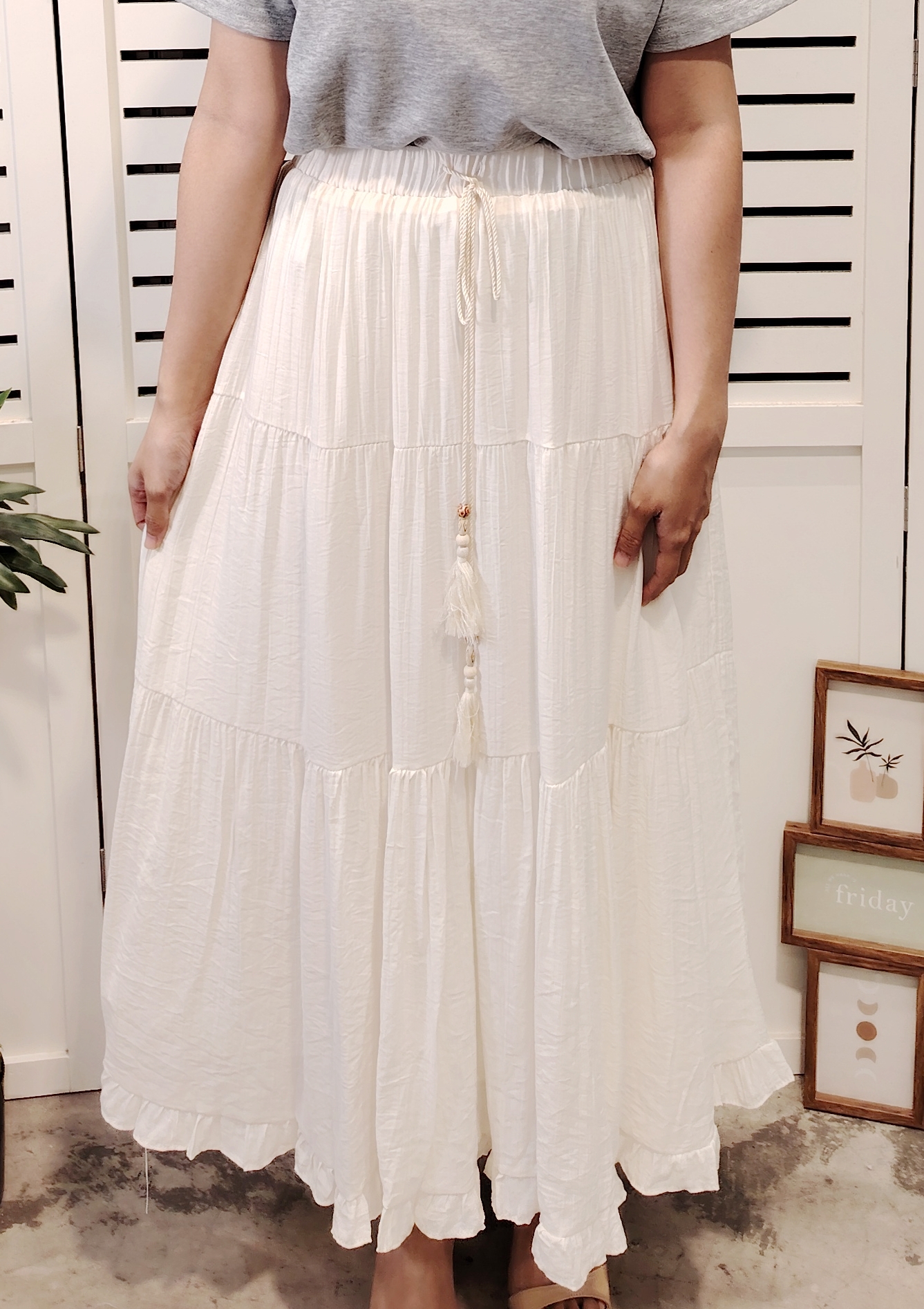 3309 Micro Fiber Tiered Mid Skirt