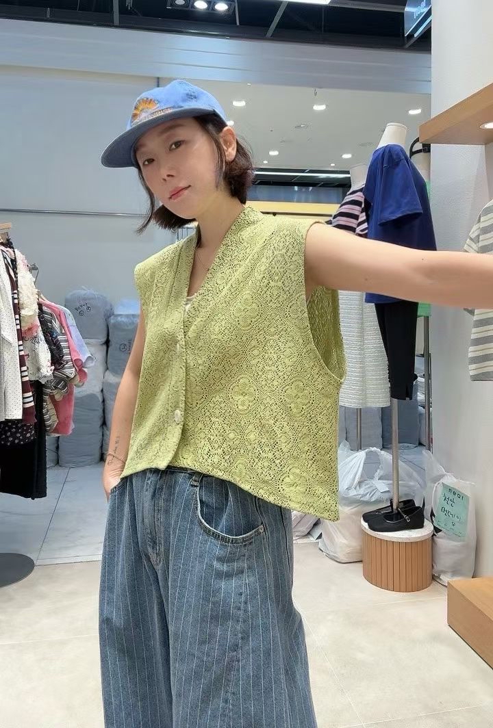 NE OX 北歐風格勾花背心💚靚