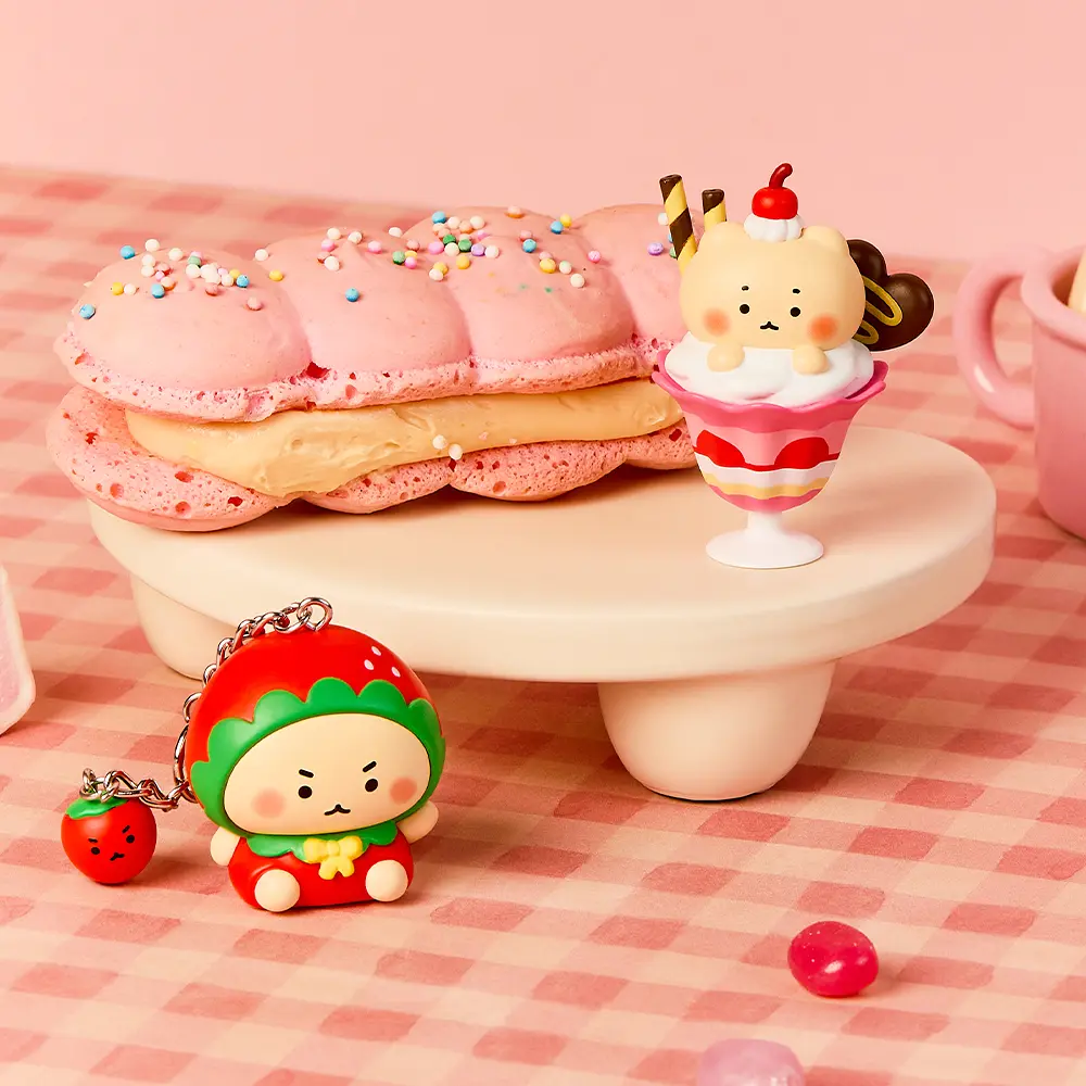 [망그러진곰 Manggom x OLIVE YOUNG] ruity Sweets Figure Keyring 盲盒
