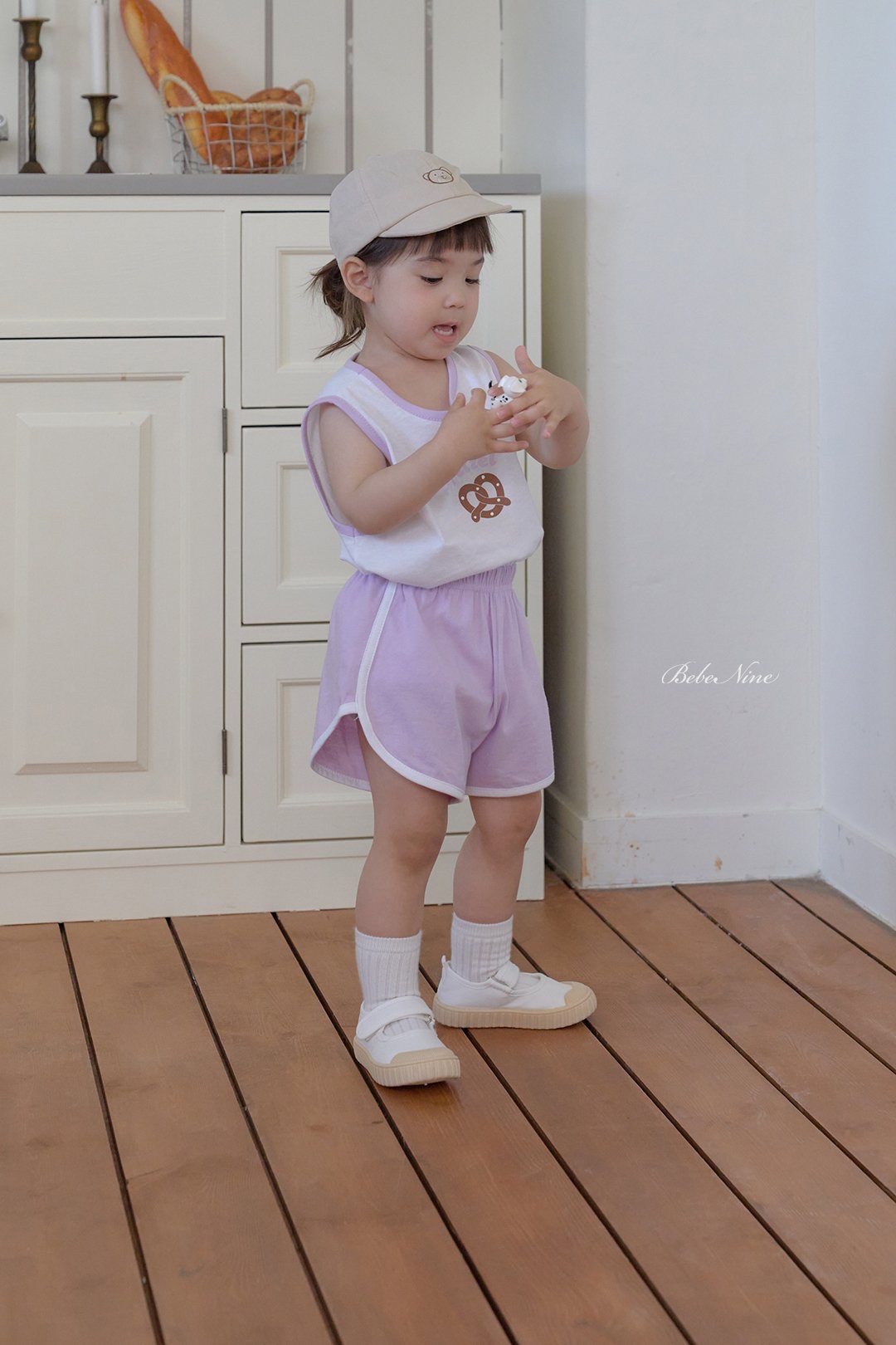 ☀️預訂 韓國直送☀️🇰🇷Bebenine兩色脆餅印花背心運動套裝