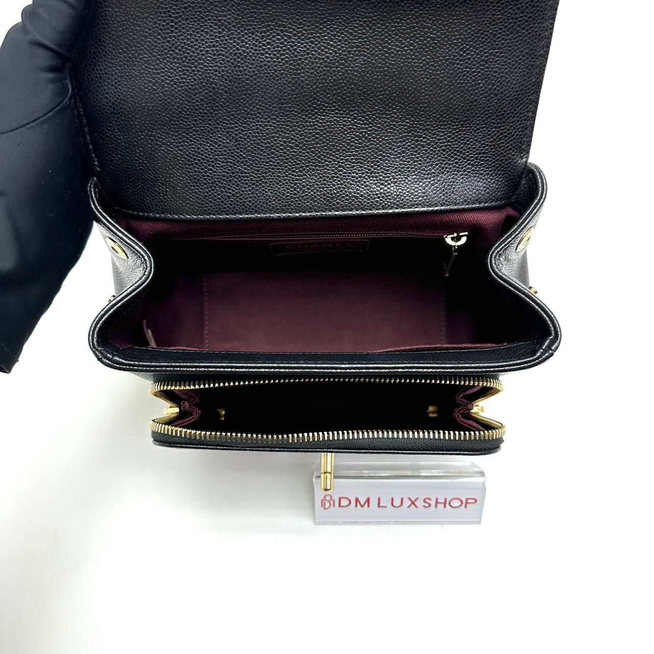 Chanel Black Caviar Small Business Affinity Flap Bag GHW (Serial 30, Y: 2020)