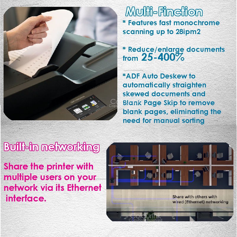 Brother DCP-L5510DN A4 Mono Laser Printer Print Scan Copy Network ADF Auto 2-sided Duplex similar L5600DN MFC-L6900dw