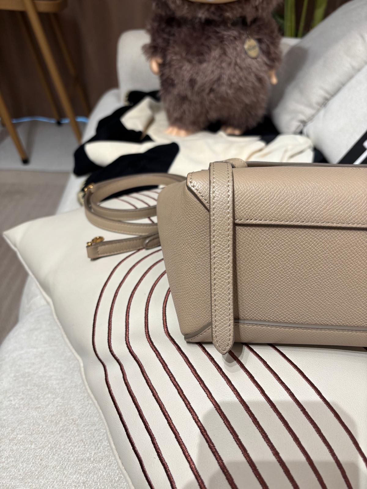 Celine Nano Belt Bag 淺灰褐色牛皮 100%Authentic, 98%New ✅收據✅Dust bag