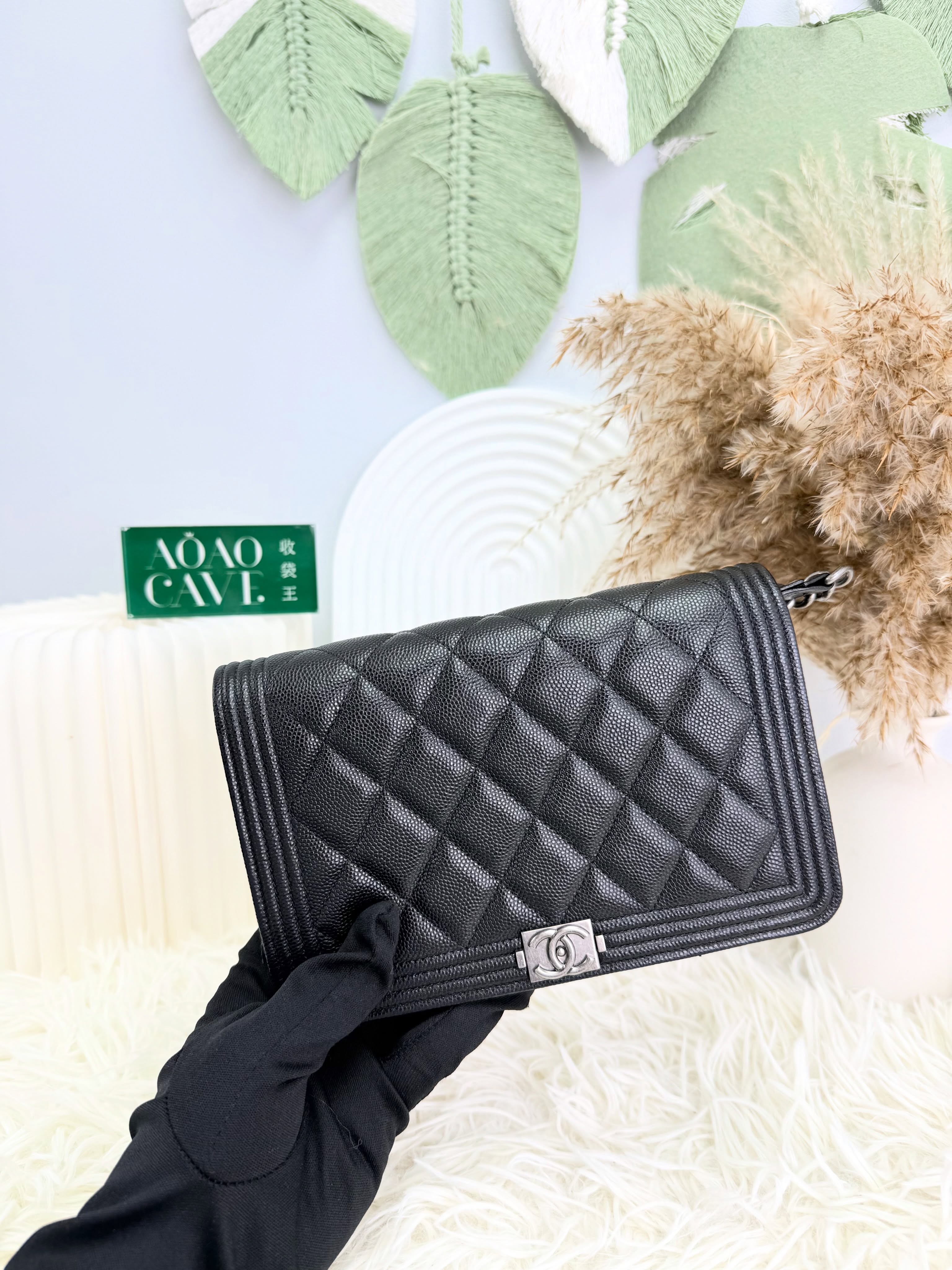 Chanel👜 PRE OWNED 🛍️黑色leboy woc 晶片款 全套 有單 🖤 