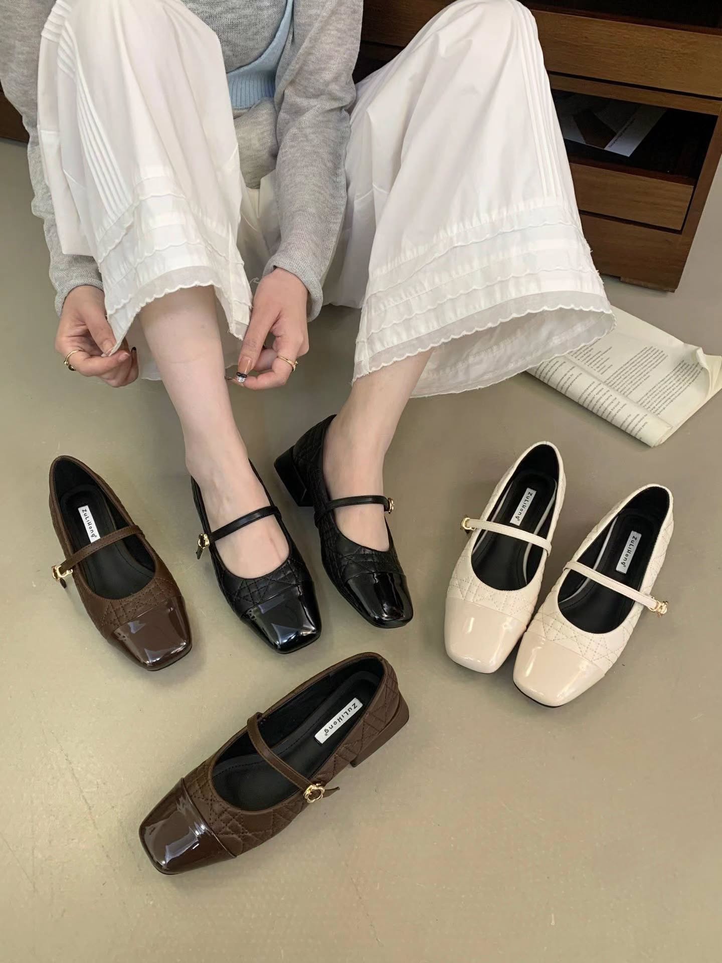 103 漆皮拼接玛丽珍单鞋 🇨🇳