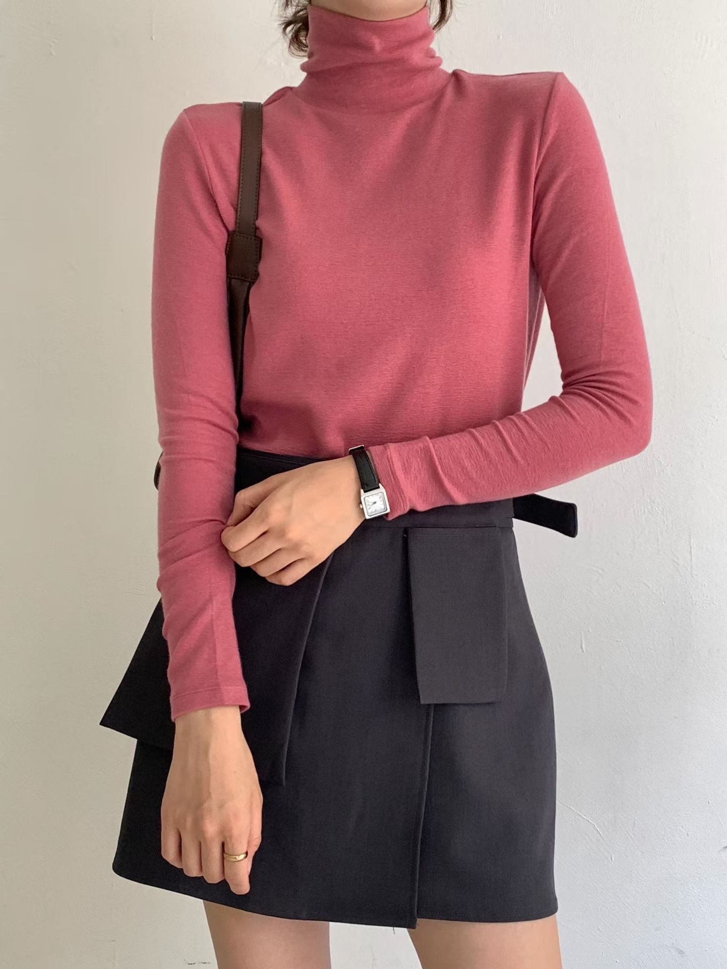 HighNeck wool basic tee