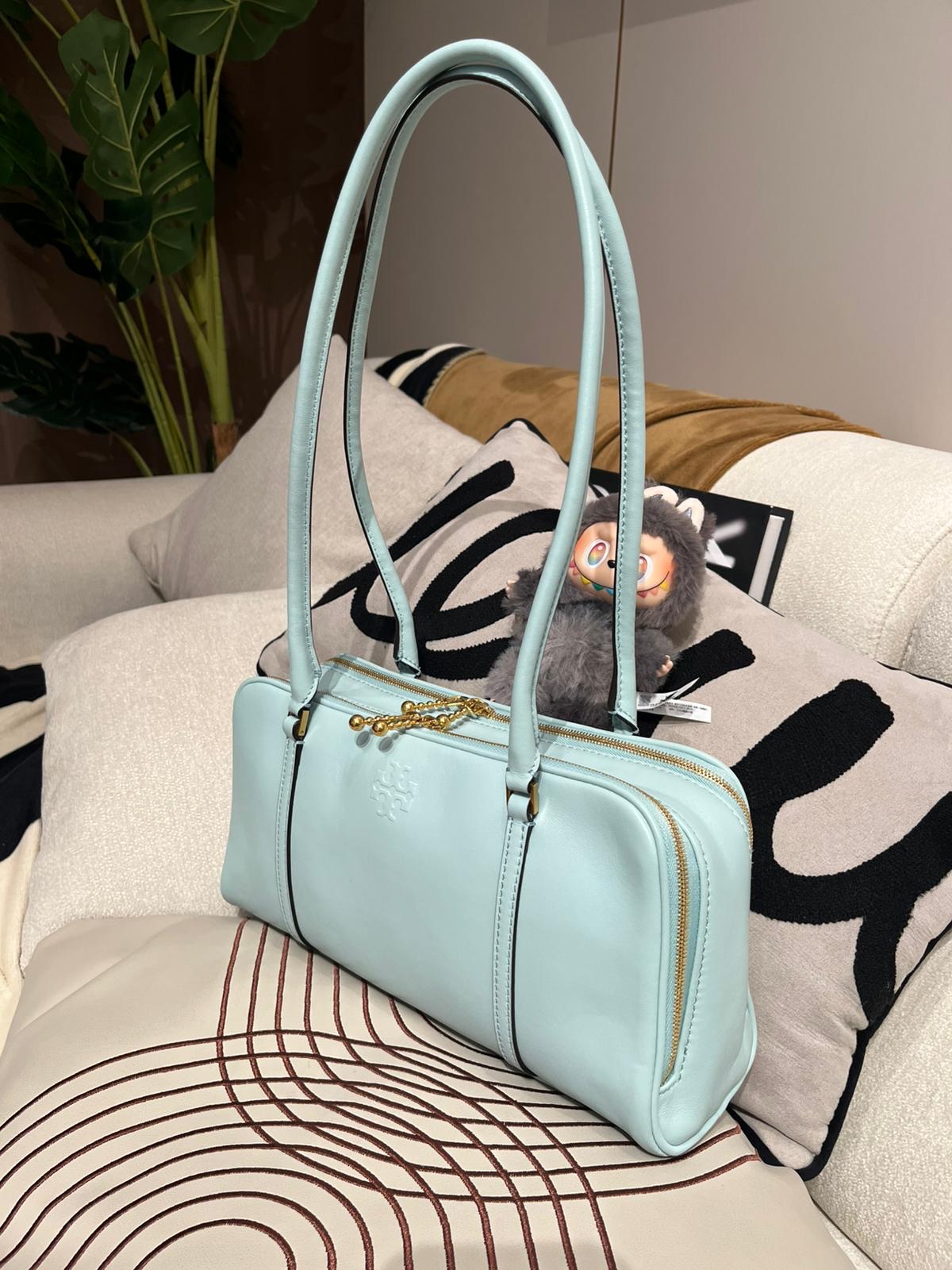 Tory Burch SMALL MARSHMALLOW SATCHEL shoulder bag hobo 100%Authentic,99%new ✅dust bag