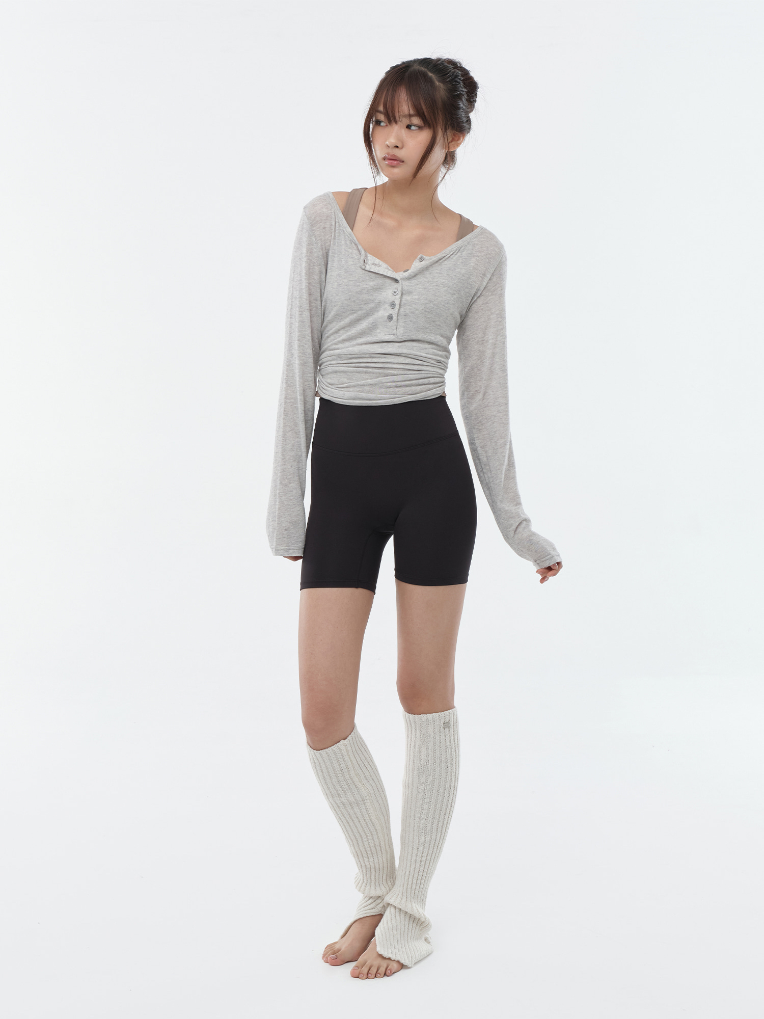 預購_Relaxed Black 3 Leggings by Conch