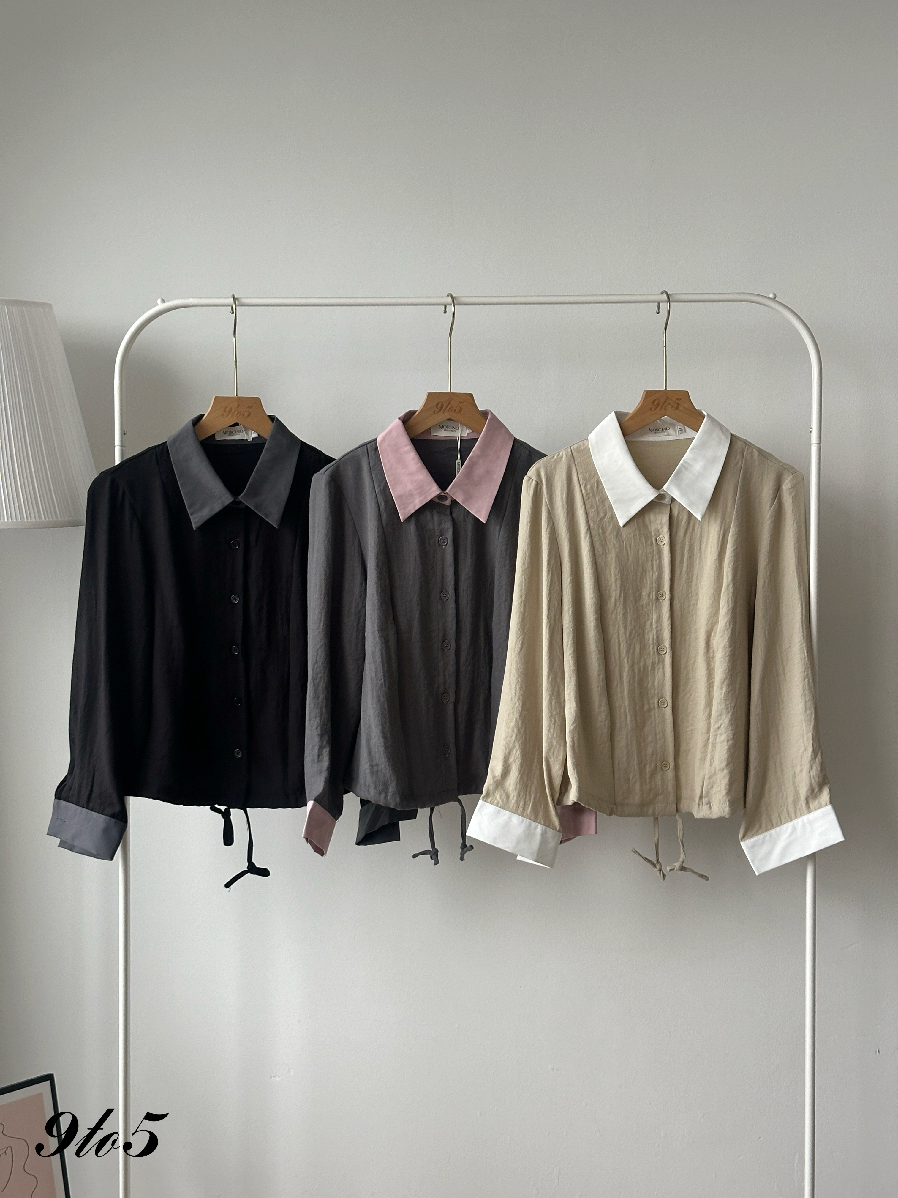 T4324 Contrast Long Sleeve Shirt - 3 Colors 