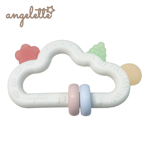 🇯🇵預訂 日本直送🇯🇵Angelette 米白色雲朵造型牙膠環玩具