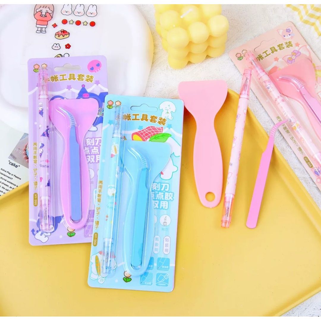 手帳工具-𠝹刀點點膠鏟子3件套裝 (S295)  🚛 送貨方式請選(2)