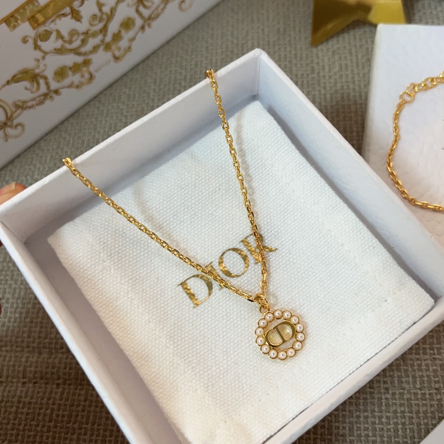 【原單】DIOR Petit CD 圓形手鍊/項鏈 連禮盒