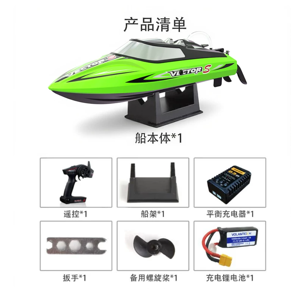 全新 歐蘭斯 Racent VECTOR S 無刷快艇 | 無段變速 | Servo 轉向 | 遙控船 | 自翻轉功能 | 50KM/H