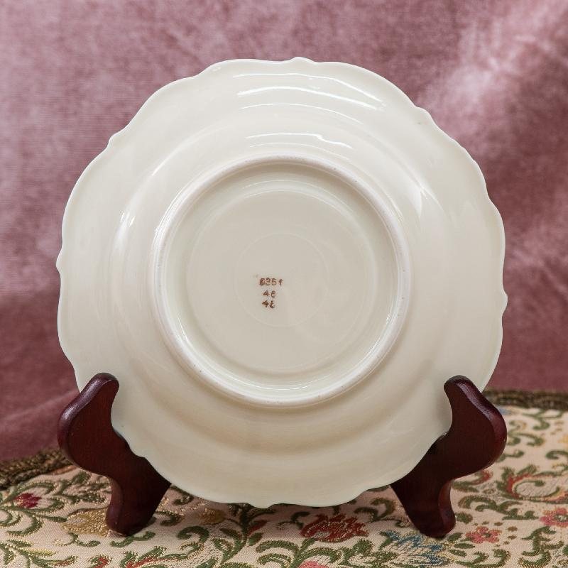 Vintage 1931-1939 German C.T. Altwasser Sophisticated Scrollwork Tea Set Trio - Tea set with cake plate (MZ015)