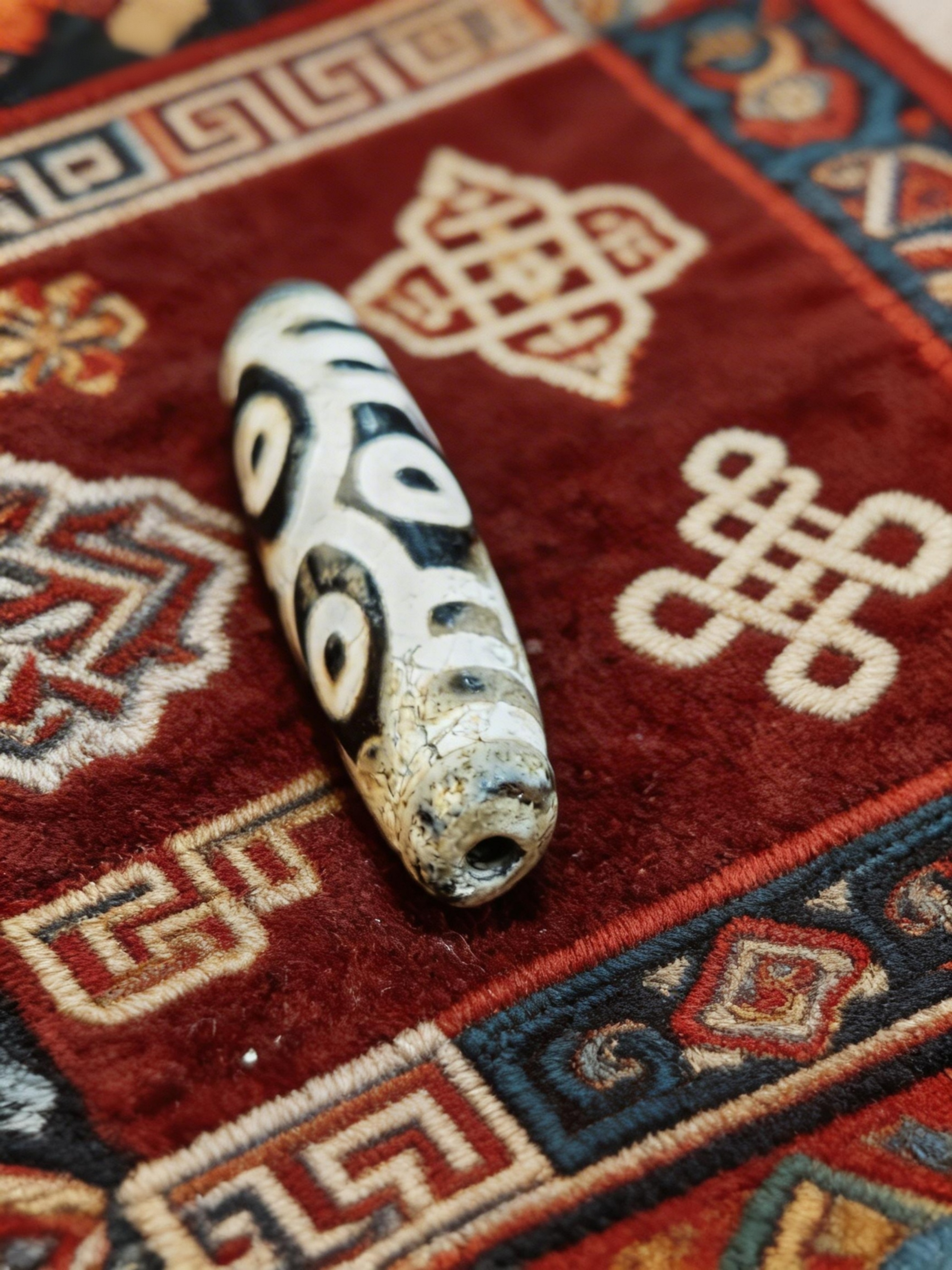 「火供龍六眼天珠」26035