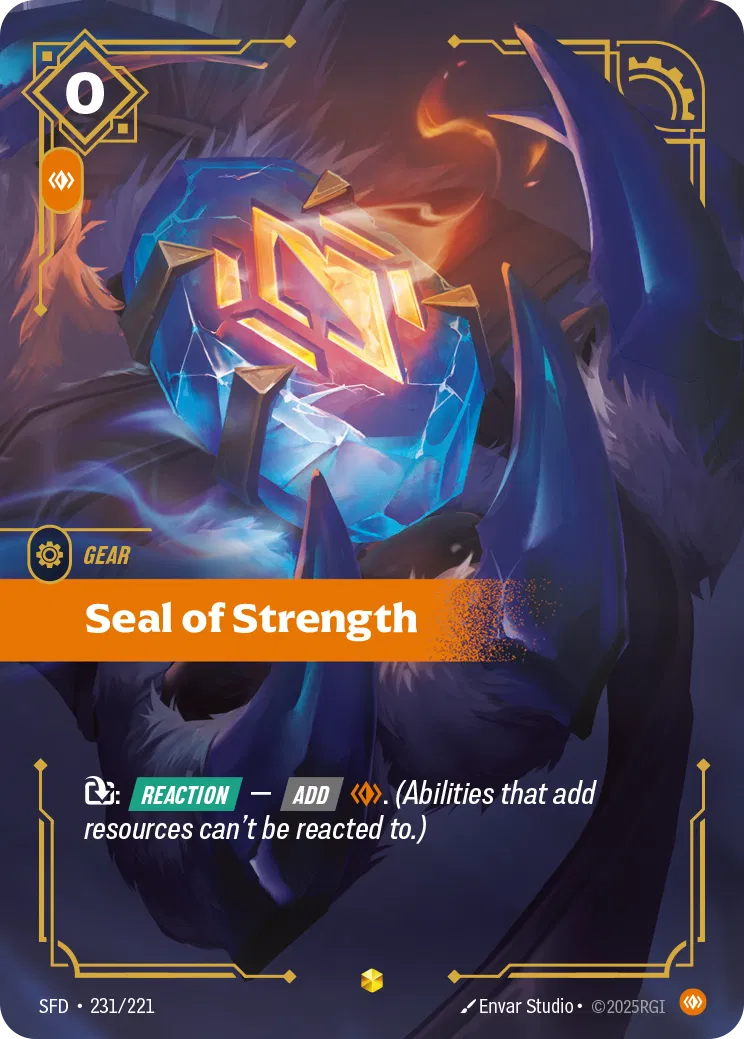 [ Spiritforged - Overnumber ] SFD-231/221 Seal of Strength