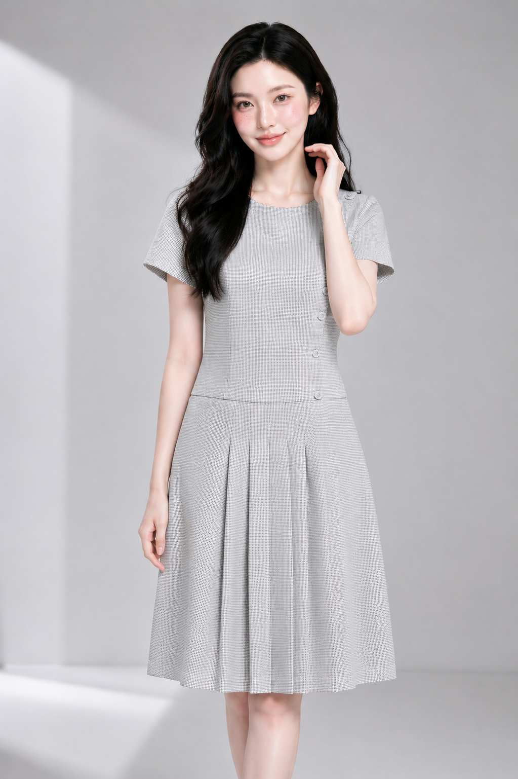 25963 Luna Bloom Textured Dress