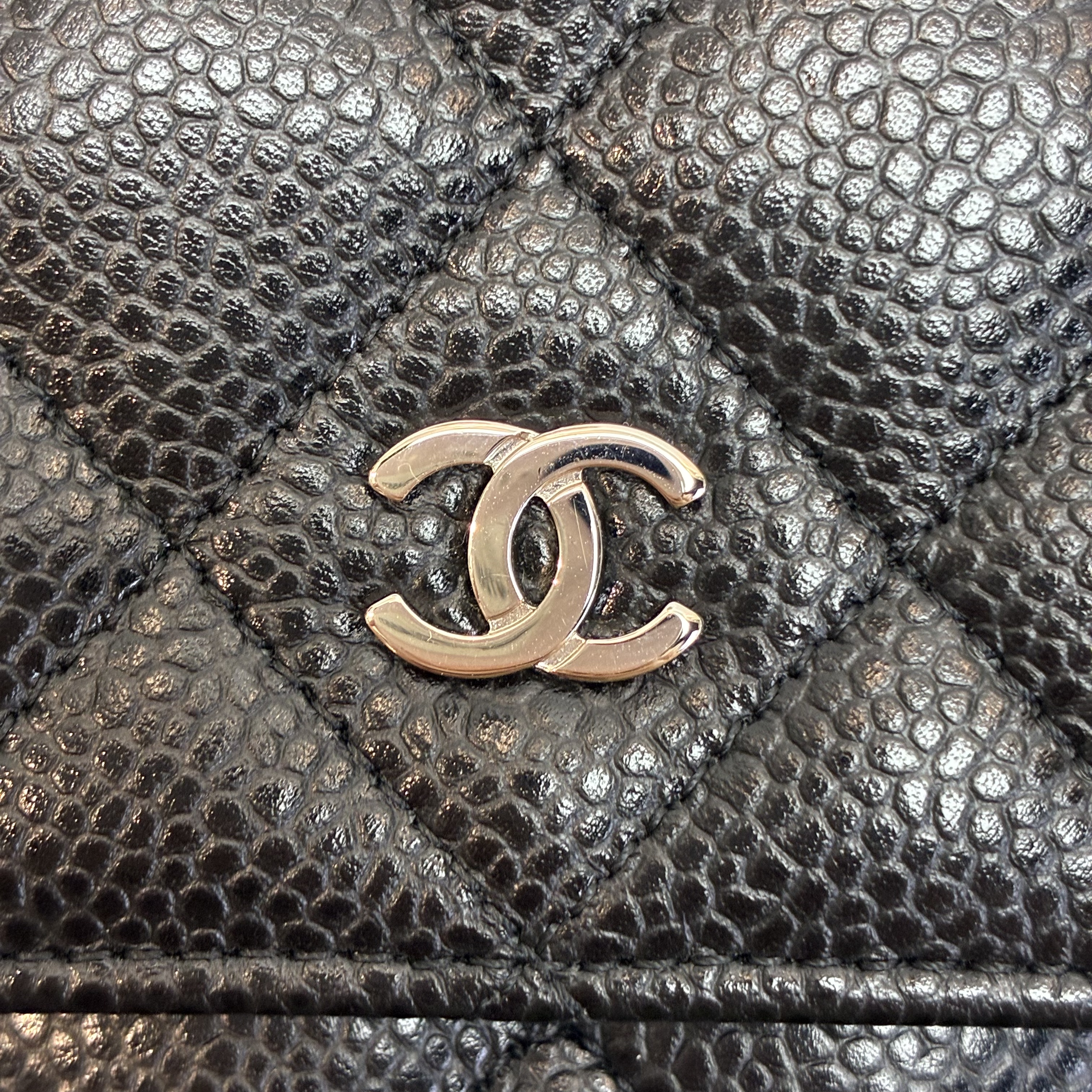 Chanel WOC 荔枝紋牛皮黑色經典🖤